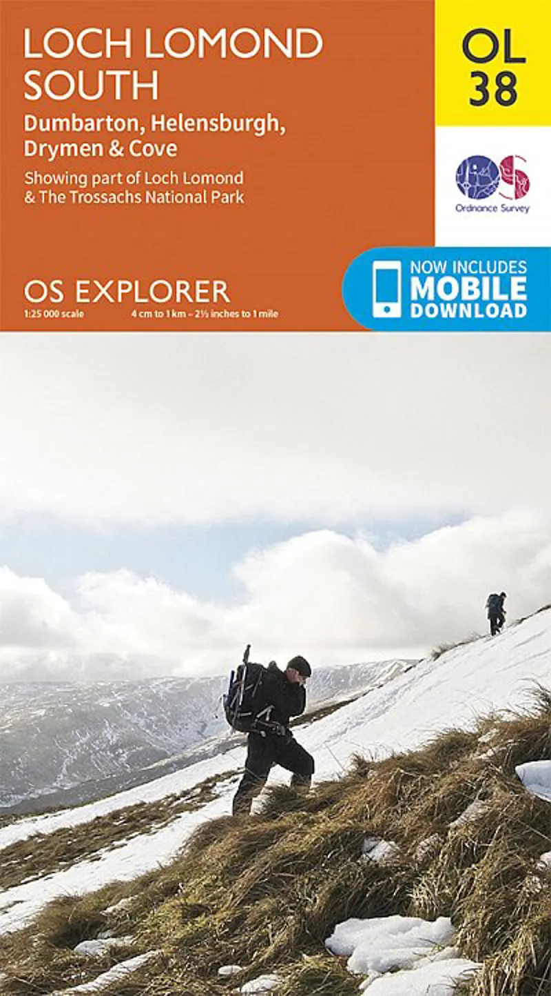 OS Explorer Map 38 - Loch Lomond South